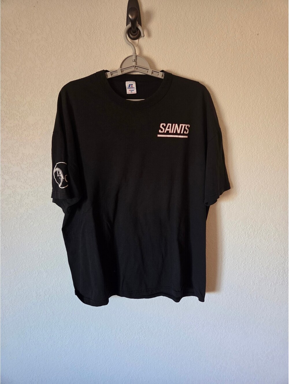 Russell Athletic Saints Black Graphic T-Shirt XL